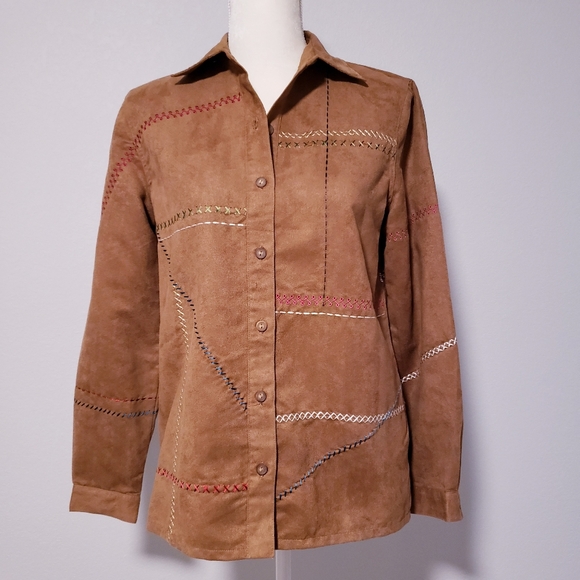 Vintage Koret suede jacket retro s boho Indian - Picture 12 of 13